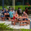 York 8 Seat Round Picnic Table - 1.8M Diameter - Brown 3