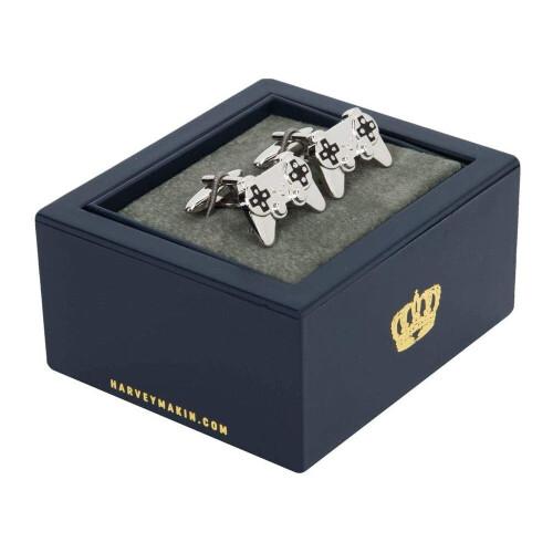 WIDDOP and Co. Game Controller Cufflink Pair Novelty Theme Accessories & Harvey Makin Gift Box 1