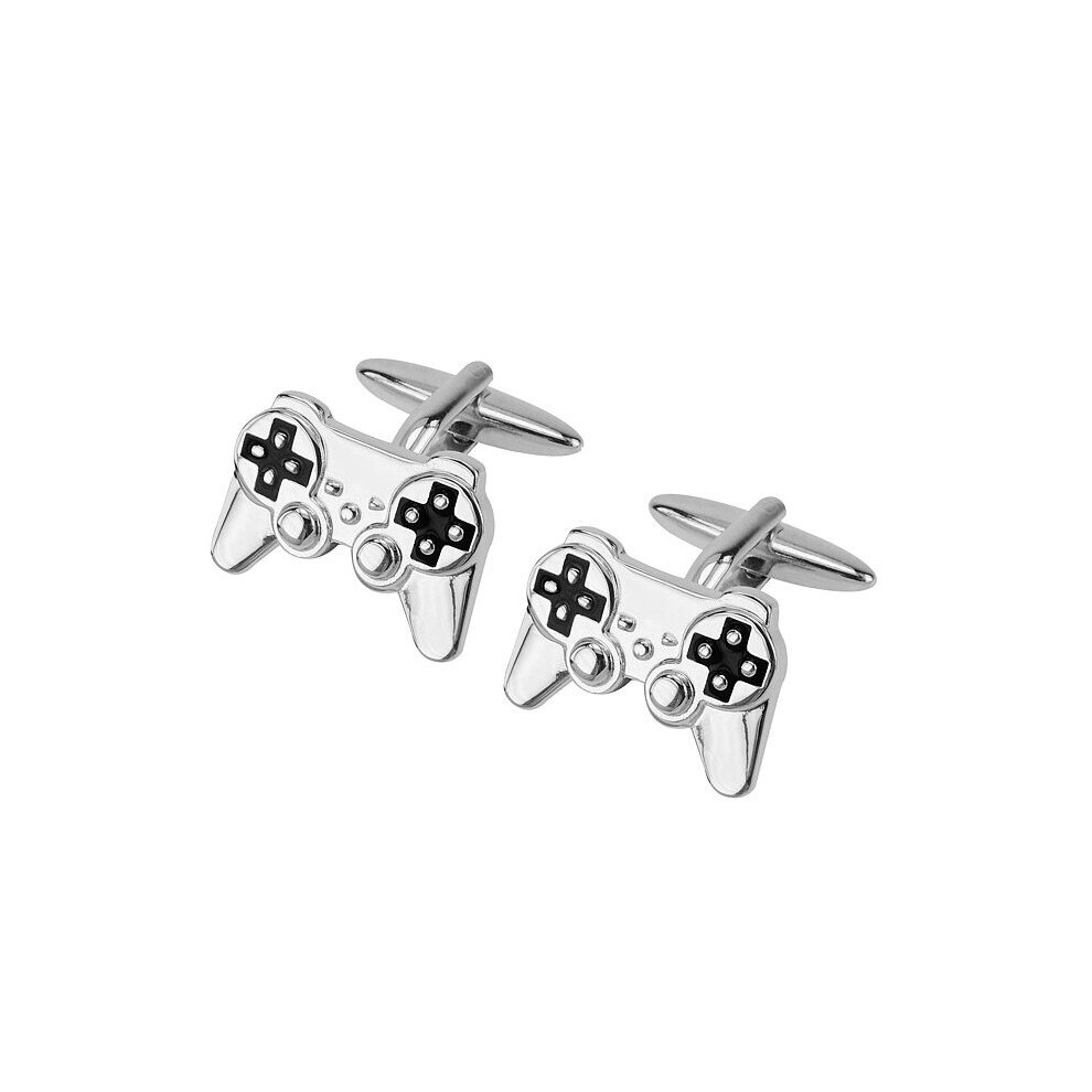Widdop And Co. Game Controller Cufflink Pair Novelty Theme Accessories & Harvey Makin Gift Box Silver