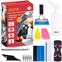 GADLANE 9pc Window Film Application Tool Kit Car Window Tint Tools Vinyl Wrapping Tinting Kit Installation Includes Multiple Squeegees Scrapers