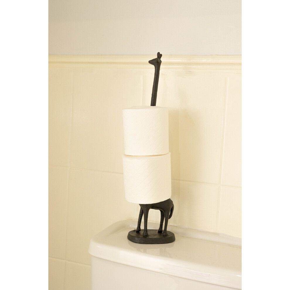 Giraffe Toilet Roll Holder Decorative Animal Free Standing Bathroom