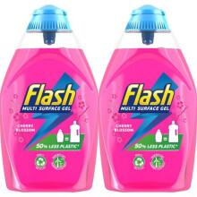 flash multi surface gel cleaner cherry blossom 600ml x 2