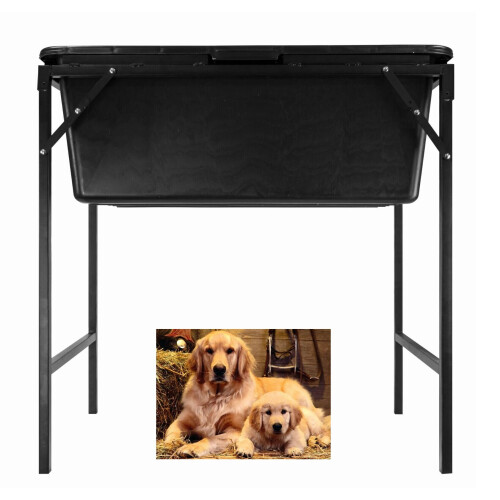 DOG BATH WITH QUICK EMPTY DRAIN AND FOLDABLE RIGID METAL STAND (STAND AND BATH) 90L