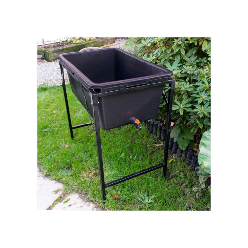 DOG BATH WITH QUICK EMPTY DRAIN AND FOLDABLE RIGID METAL STAND (STAND AND BATH) 90L 2