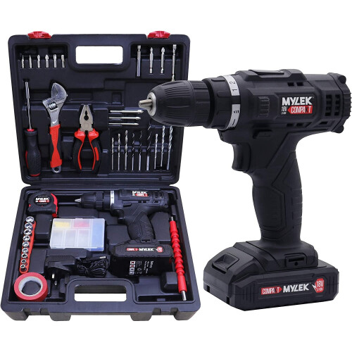 LED Cordless Drill Set Electric Driver DIY Combi Screwdriver Tool Kit