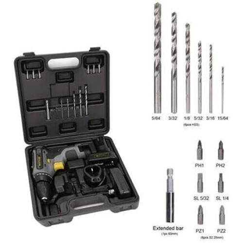 Powerful Screwdriver Tool Kit Tool Set Cordless Drill Driver 2