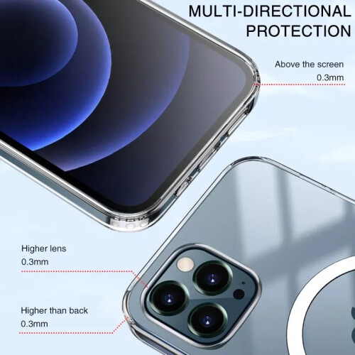 (for iPhone 11) Clear Magnet Safe Case Protective Phone Case for iPhone Models 2