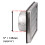 SPARES2GO Stainless Steel Square External Extractor Wall Vent Outlet with Gravity Flaps (5" / 125mm) 2