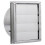 SPARES2GO Stainless Steel Square External Extractor Wall Vent Outlet with Gravity Flaps (5" / 125mm) 1