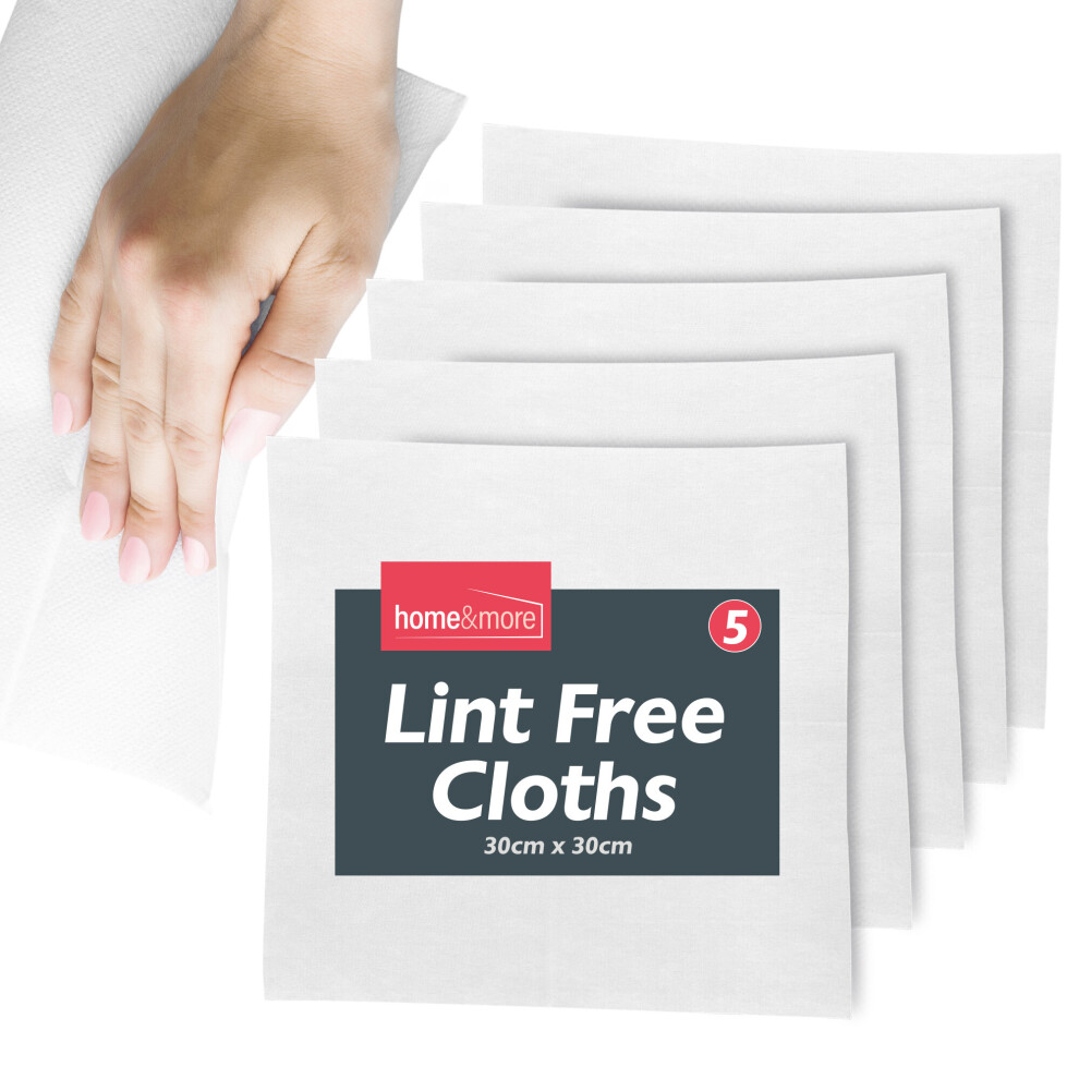 Sol (10 Cloths) Lint Free Cloths 30X30cm | Cleaning Cloth White