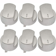 Short & Long Stem Knobs for Stoves 444445538 444445539 444445572 Cooker (6, Silver)