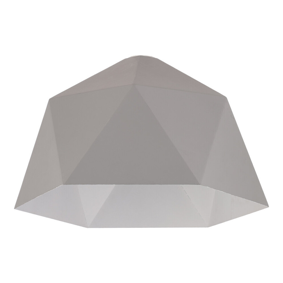 Litecraft Shade Geometric Easy Fit Lampshade - Clearance Light/Grey
