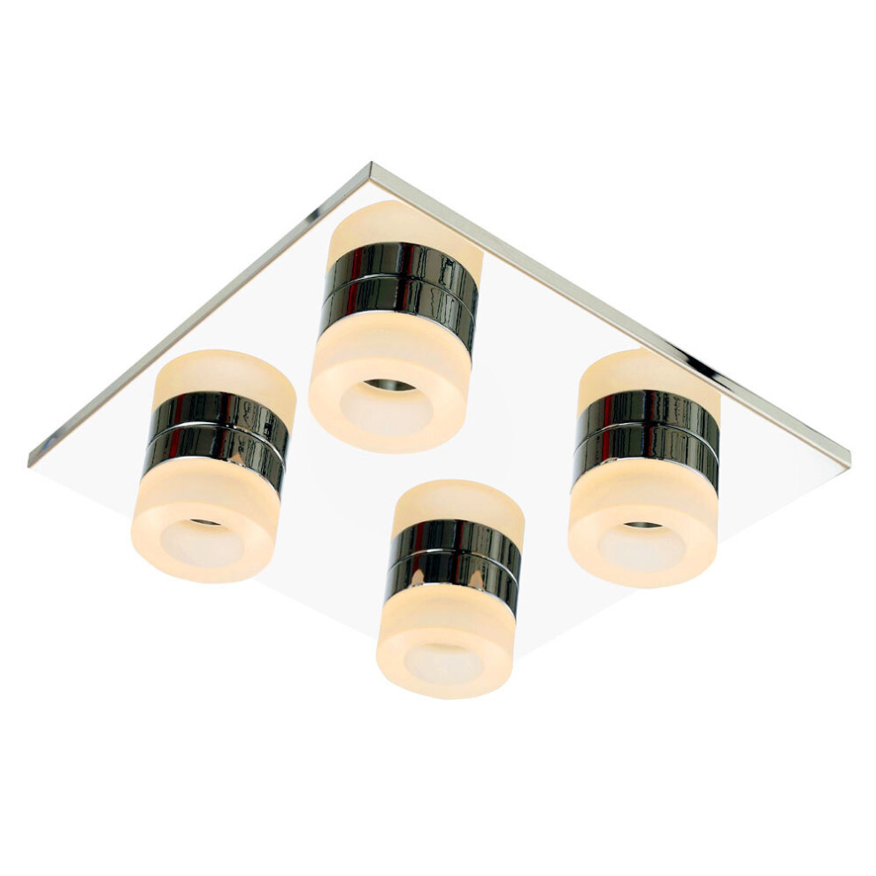Litecraft Light Ceiling Bathroom Flush Mount Led - Chrome