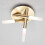 Litecraft Cross 3 Way Bathroom Flush Ceiling Light in Satin Brass 2