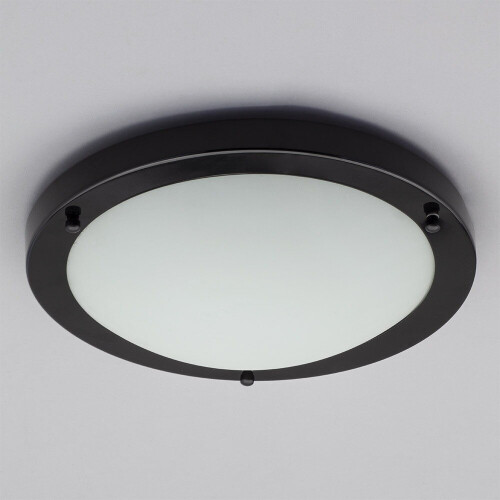 Litecraft Mari Large Flush Bathroom Light - Black 2