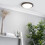 Litecraft Mari Large Flush Bathroom Light - Black 5
