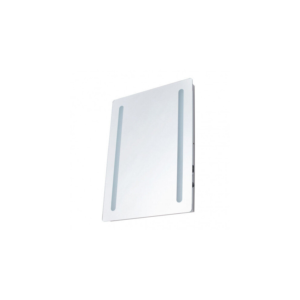 Litecraft Light Leith Mirror Wall Bathroom Led With Shaver Socket - Chrome