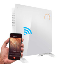 (1000W, White) Baridi, Glass Panel Heater, Wi-Fi Enabled Control