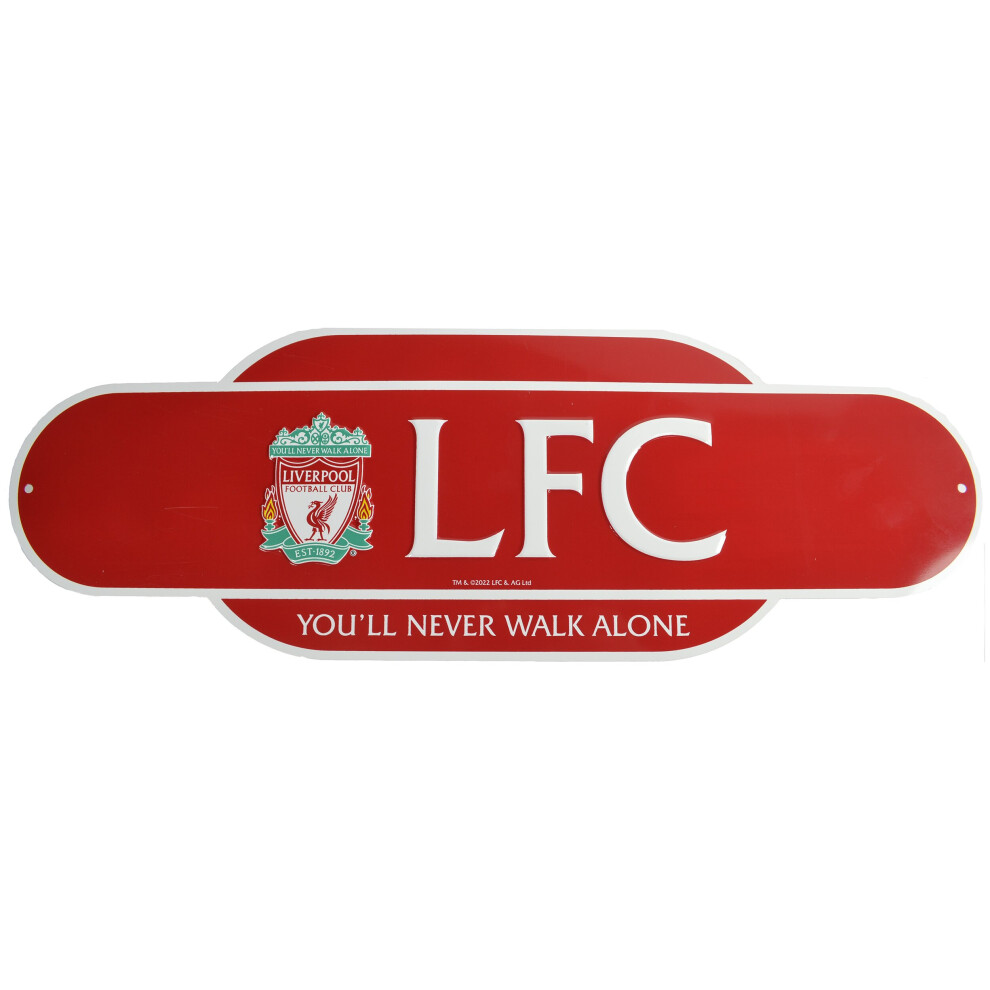 Liverpool Fc Liverpool Retro Years Colour Metal Street Sign Red/White