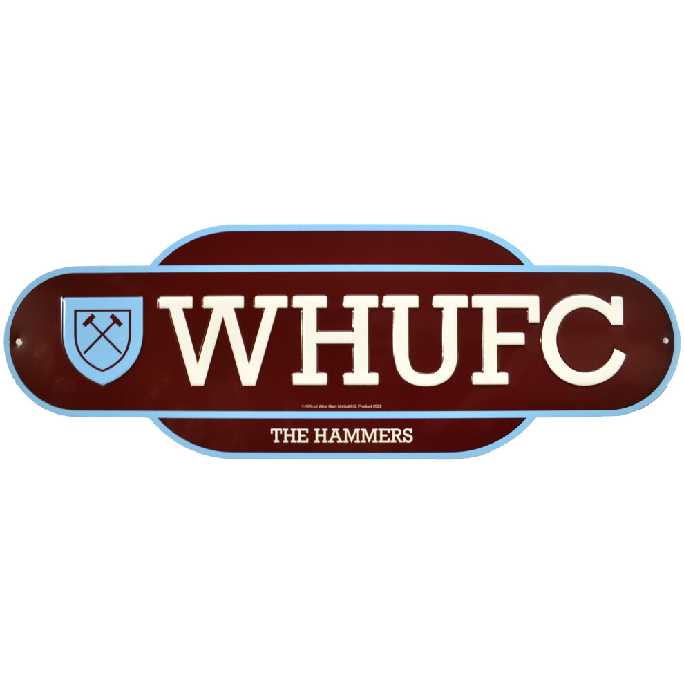 West Ham United Fc West Ham Retro Years Metal Street Sign