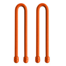 (Bright Orange) Nite Ize Gear Tie Reusable Rubber Twist Tie 6" (2Pk)