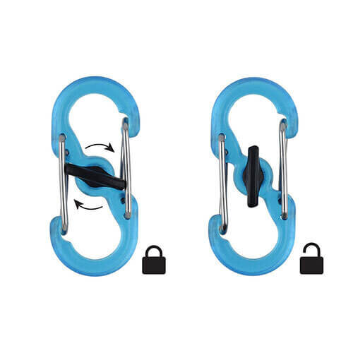 Nite Ize (Blue) Nite Ize S-Biner MicroLock Polycarbonate (2 Pack) 1