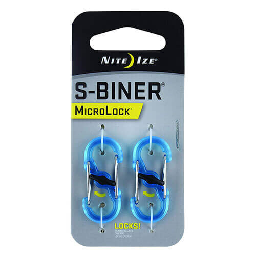 Nite Ize (Blue) Nite Ize S-Biner MicroLock Polycarbonate (2 Pack) 2