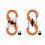 Nite Ize (Orange) Nite Ize S-Biner MicroLock Polycarbonate (2 Pack) 2