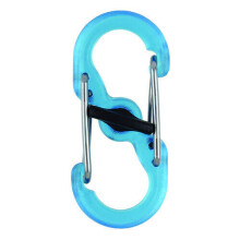 (Blue) Nite Ize S-Biner MicroLock Polycarbonate (2 Pack)