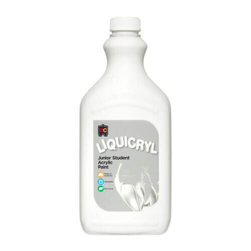 (White) EC Liquicryl Junior Student Acrylic Paint 2L