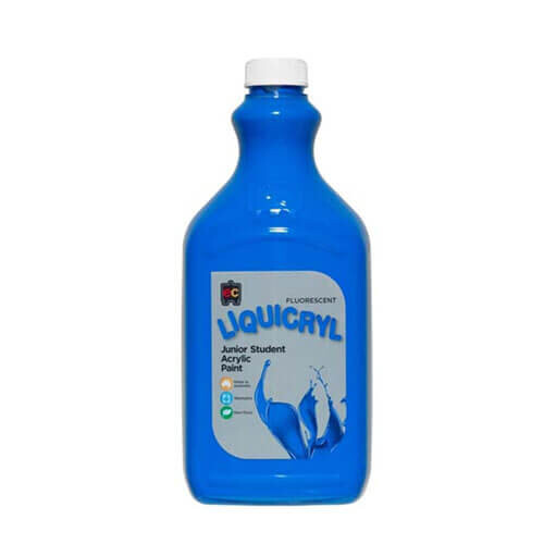 (Fluoro Blue) EC Liquicryl Junior Student Acrylic Paint 2L