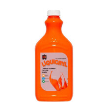 (Fluoro Orange) EC Liquicryl Junior Student Acrylic Paint 2L