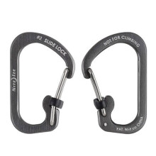 (#2, Charcoal) Nite Ize SlideLock Carabiner Aluminum