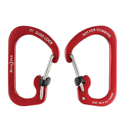Nite Ize (#2, Red) Nite Ize SlideLock Carabiner Aluminum