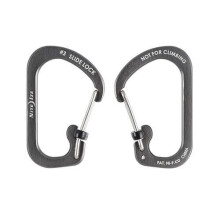 (#3, Charcoal) Nite Ize SlideLock Carabiner Aluminum
