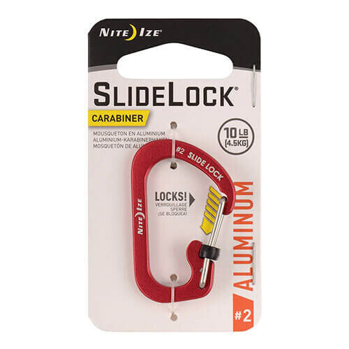Nite Ize (#2, Red) Nite Ize SlideLock Carabiner Aluminum 1