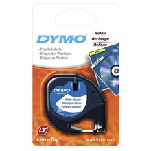 (White) Dymo Letra-Tag Tape Label Plastic