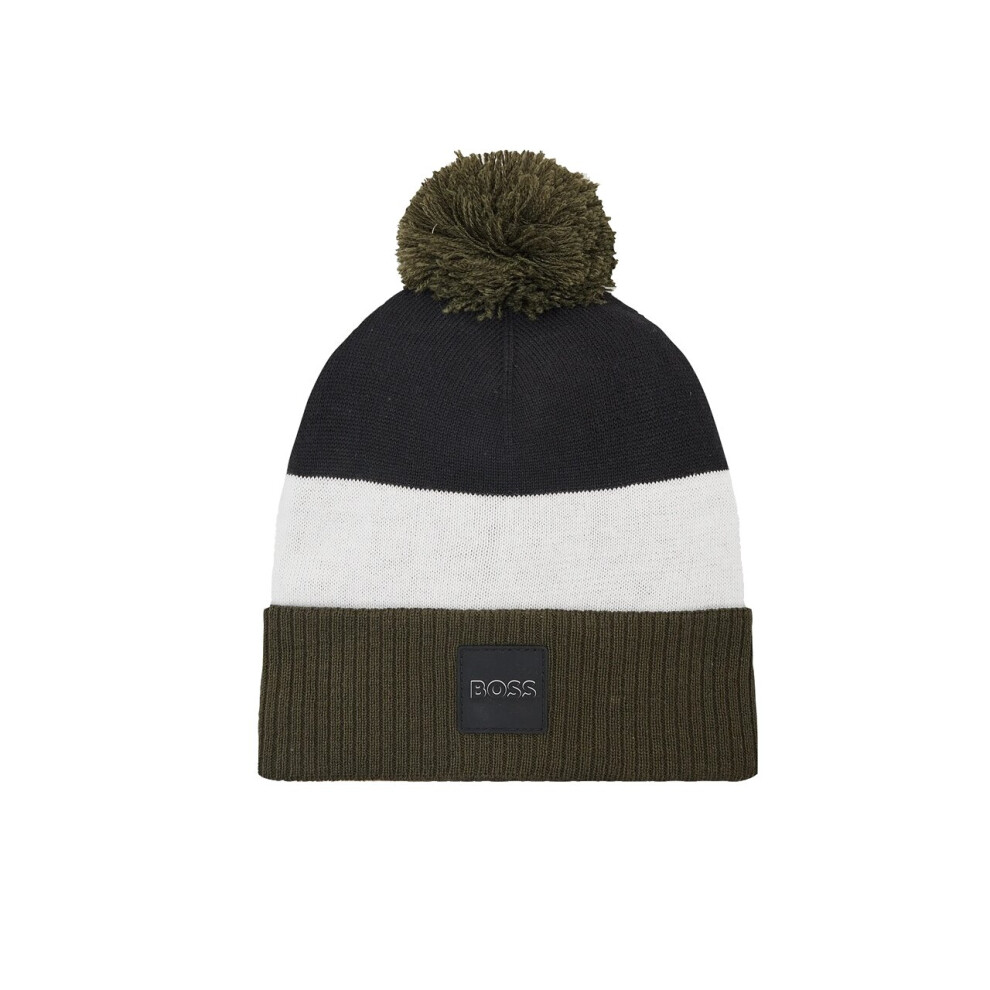 (T4, Black) Hugo Boss Junior's J21260 Bobble Beanie Hat