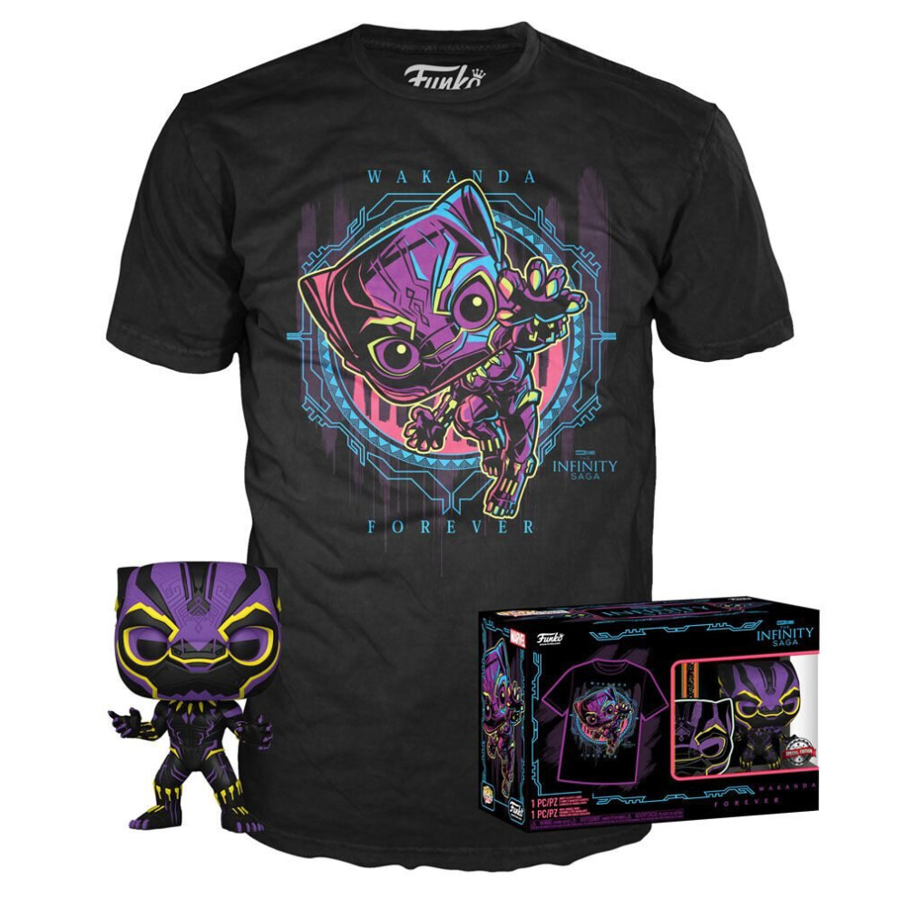 FUNKO Set figure POP & Tee Marvel Wakanda Forever Black Panther Exclusive EAN: 889698585187