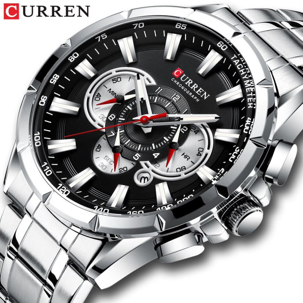 silver-black--curren-men-watch-causal-sport-chronograph-steel-wristwatch-date-display-watches