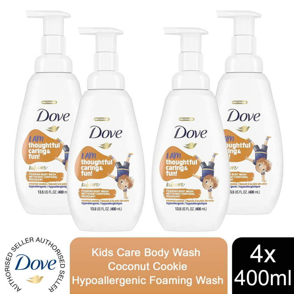 (Buy 4) Dove Kids Care Body Wash Coconut Cookie Wash 400ml