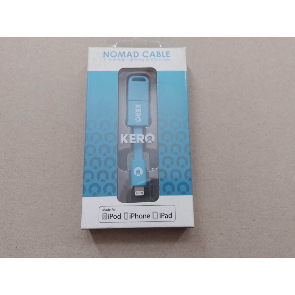 Kero - Lightning 3"Cable Blue for ipod/iphone/ipad