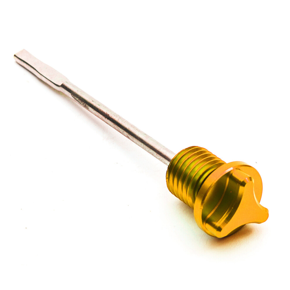 Pitbike Alloy Oil Dipstick 13Cm 70Cc - 200Cc Honda Lifan Loncin Yx Pit Bike Gold 5055583091919