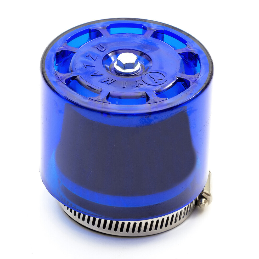 42Mm Pitbike Air Filter Performance Mushroom Straight Neck With Cover Blue 5055583004674