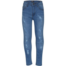 (5-6 Years, Light Blue) Boys Stretchy Ripped Denim Skinny Jeans