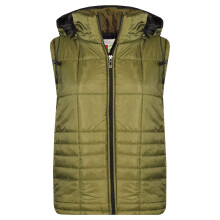 (7-8 Years, Olive) Girls Boys Hooded Padded Lined Gilet Olive Jackets