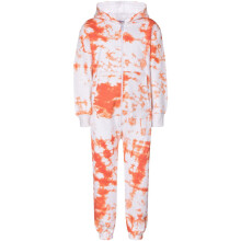 (9-10 Years, Tie Dye Orange) Girls Boys Onesie Super Soft Pyjamas Jumpsuit