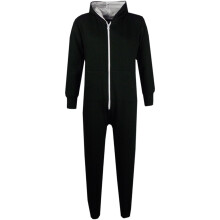 (5-6 Years, Black) Girls Boys Onesie Super Soft Pyjamas Jumpsuit