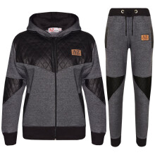 (7-8 Years, Charoal) Kids Girls A2Z Project Top Bottom Tracksuit
