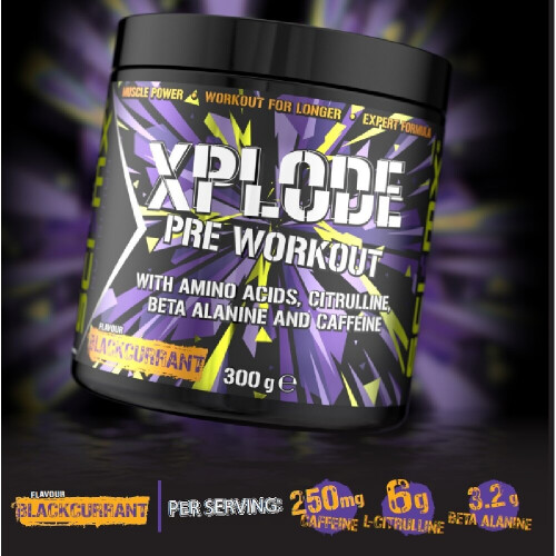 (Blackcurrent) Sci-Mx Nutrition XPLODE Pre Workout 300g Aminos